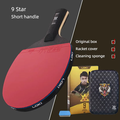 9 Star Table Tennis Racket Professional 5+2 Carbon Ping Pong Paddle 6/7/8/9 Star Ultra Offensive with Sticky Rubbers
