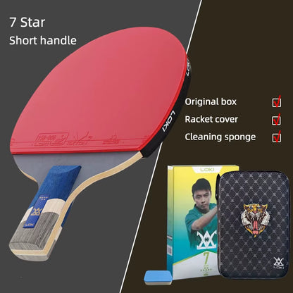 9 Star Table Tennis Racket Professional 5+2 Carbon Ping Pong Paddle 6/7/8/9 Star Ultra Offensive with Sticky Rubbers
