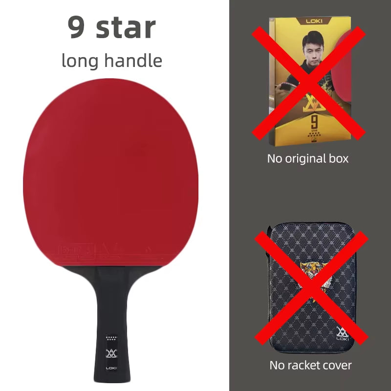 9 Star Table Tennis Racket Professional 5+2 Carbon Ping Pong Paddle 6/7/8/9 Star Ultra Offensive with Sticky Rubbers