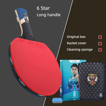 9 Star Table Tennis Racket Professional 5+2 Carbon Ping Pong Paddle 6/7/8/9 Star Ultra Offensive with Sticky Rubbers