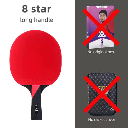 9 Star Table Tennis Racket Professional 5+2 Carbon Ping Pong Paddle 6/7/8/9 Star Ultra Offensive with Sticky Rubbers