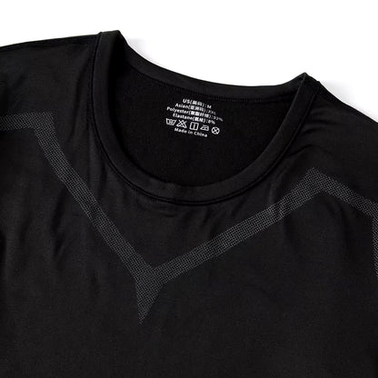 2/4 Pcs Autumn/Winter Men'S Black Long Sleeved Pants Underwear Set Youth Fitness Running Base Sports Shirt Casual Stretch Pants