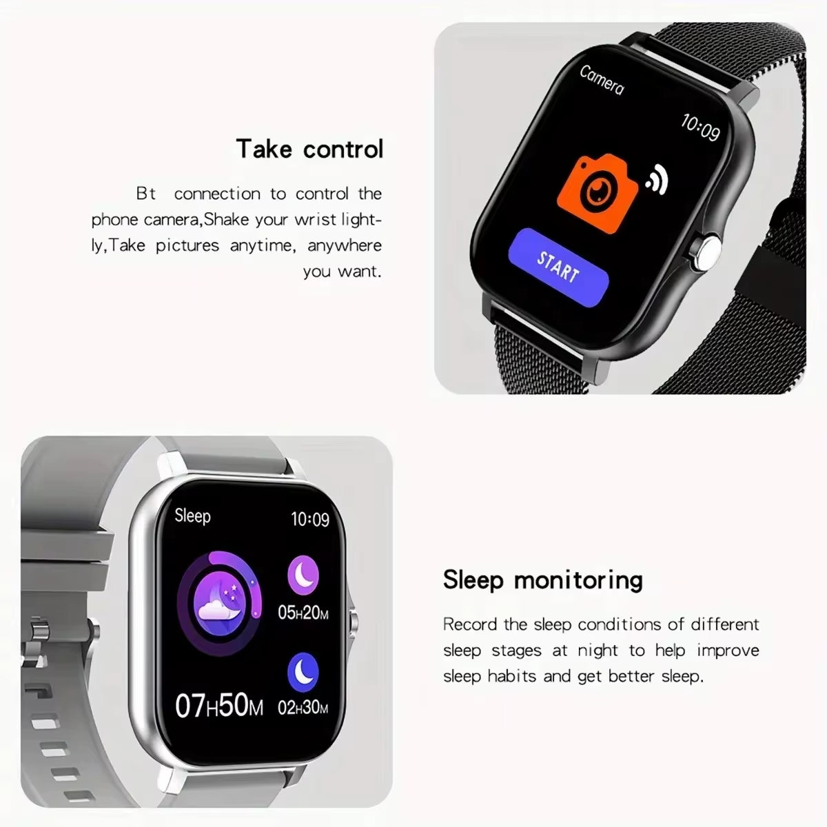 2026 New Smart Watch Bluetooth Talk Full Touch Screen Heart Rate Monitor Sports Fitness Smart Watch Men Women Gift