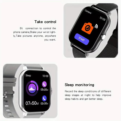 2026 New Smart Watch Bluetooth Talk Full Touch Screen Heart Rate Monitor Sports Fitness Smart Watch Men Women Gift