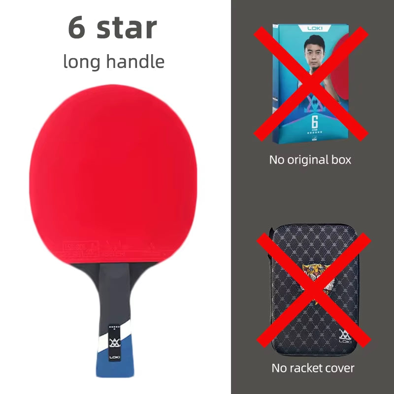 9 Star Table Tennis Racket Professional 5+2 Carbon Ping Pong Paddle 6/7/8/9 Star Ultra Offensive with Sticky Rubbers