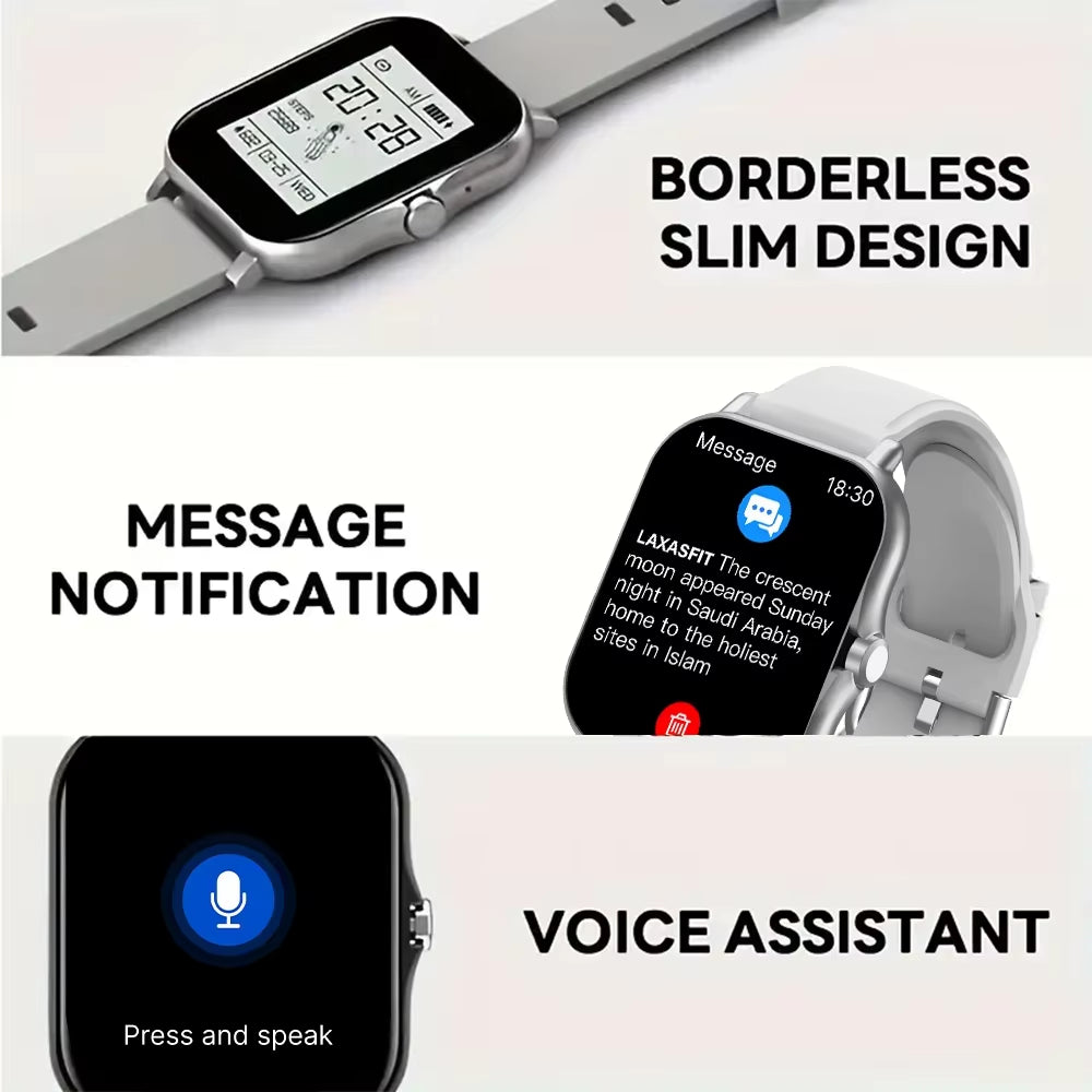 2026 New Smart Watch Bluetooth Talk Full Touch Screen Heart Rate Monitor Sports Fitness Smart Watch Men Women Gift
