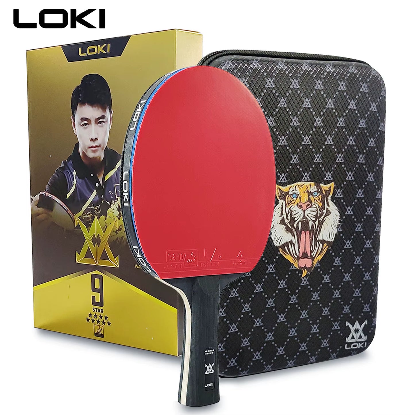 9 Star Table Tennis Racket Professional 5+2 Carbon Ping Pong Paddle 6/7/8/9 Star Ultra Offensive with Sticky Rubbers