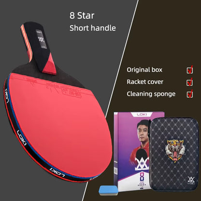 9 Star Table Tennis Racket Professional 5+2 Carbon Ping Pong Paddle 6/7/8/9 Star Ultra Offensive with Sticky Rubbers