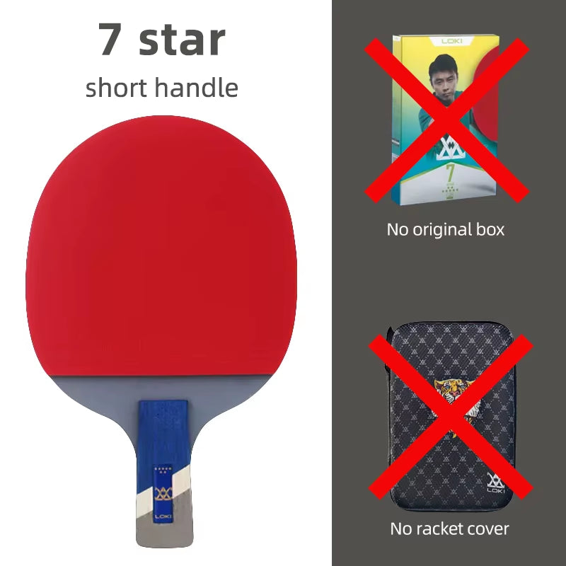 9 Star Table Tennis Racket Professional 5+2 Carbon Ping Pong Paddle 6/7/8/9 Star Ultra Offensive with Sticky Rubbers