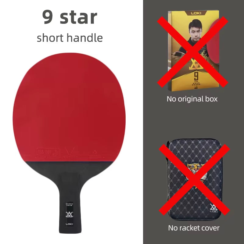 9 Star Table Tennis Racket Professional 5+2 Carbon Ping Pong Paddle 6/7/8/9 Star Ultra Offensive with Sticky Rubbers