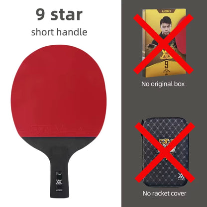 9 Star Table Tennis Racket Professional 5+2 Carbon Ping Pong Paddle 6/7/8/9 Star Ultra Offensive with Sticky Rubbers